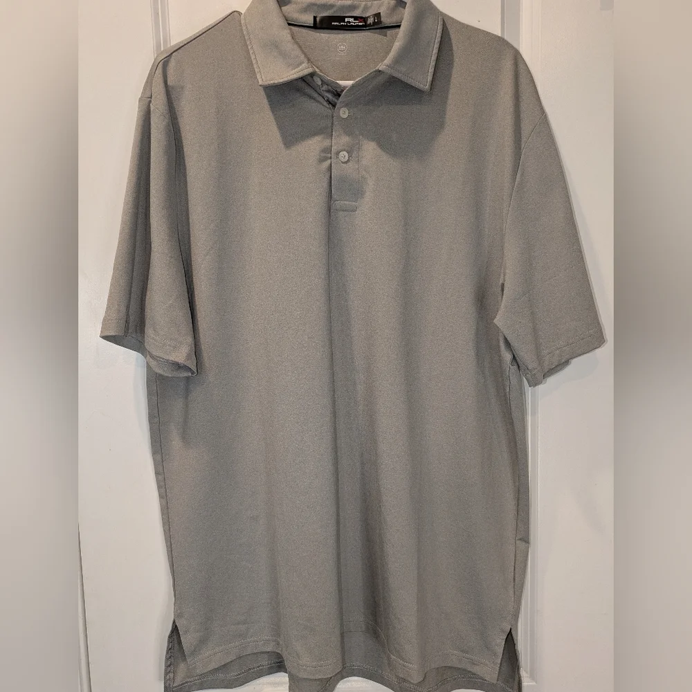 RLX Ralph Lauren Gray Performance Polo Shirt GT Moisture Wicking Golf